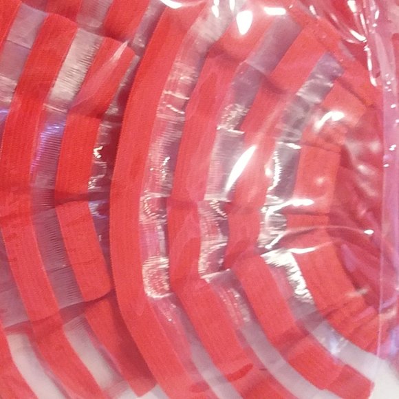 NWOT Red Thigh High Nylon Stockings. - Picture 4 of 5